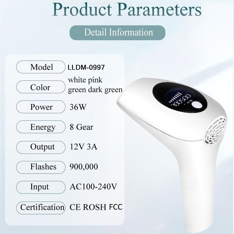 Portable Home Painless LCD Laser Hair Removal Device Efficient and Long-Lasting IPL Laser Hair Remover